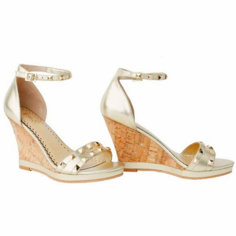 Lilly Pulitzer Sydney Wedge Metallic Gold